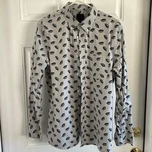 Men’s leaf pattern dress shirt
